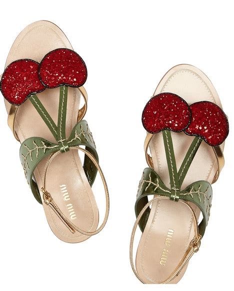 miu miu cherry|miu michu shoes.